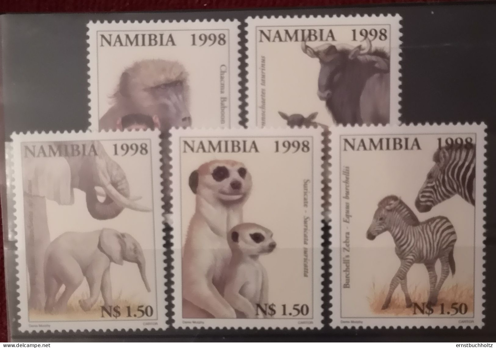 Namibia 1998 Wildlebende Säugetiere Einzeln Aus Mi B43** - Namibië (1990- ...)