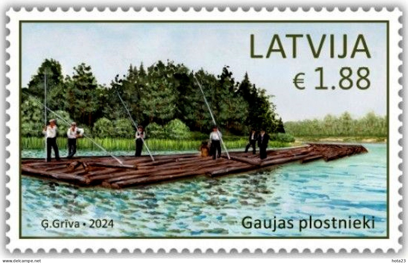 Latvia Lettland Lettonie 2024  Cultural Heritage Rafters Of River Gauja  -MNH - Lettland