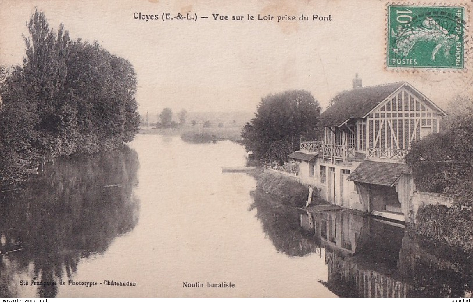 C1-28) CLOYES - EURE ET LOIR - VUE SUR LE LOIR PRISE DU PONT - EN  1923 - Cloyes-sur-le-Loir