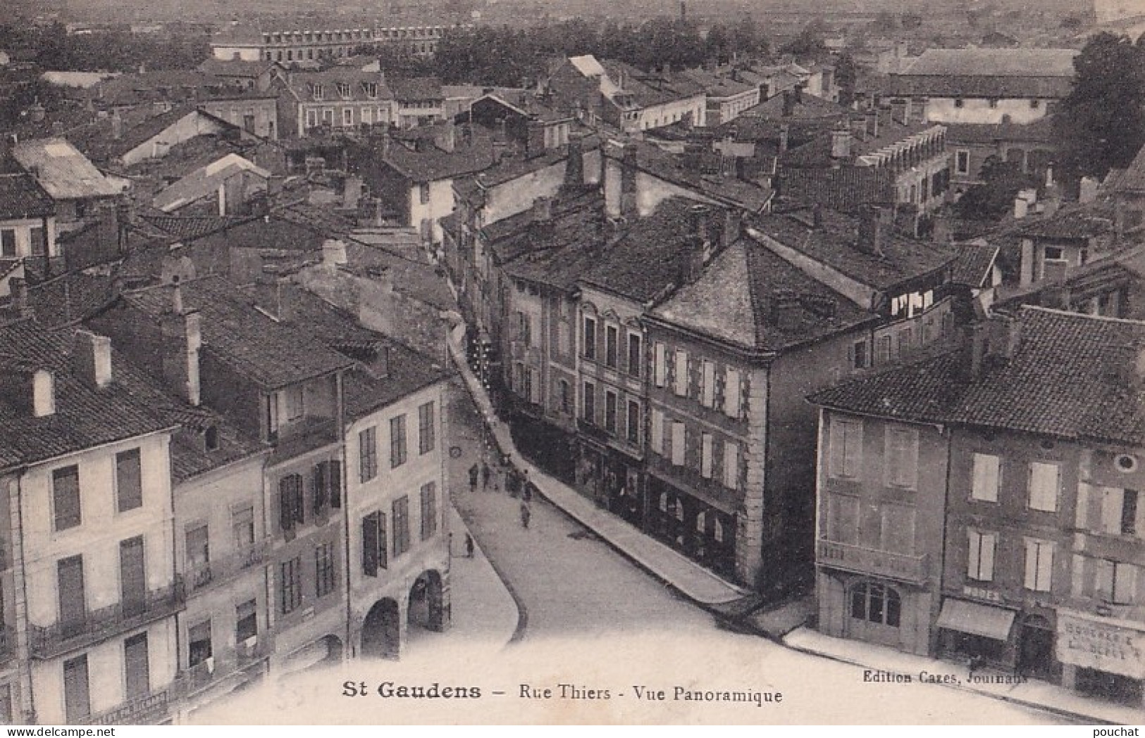 C2-31) SAINT GAUDENS - RUE THIERS - VUE PANORAMIQUE - ( 2 SCANS ) - Saint Gaudens