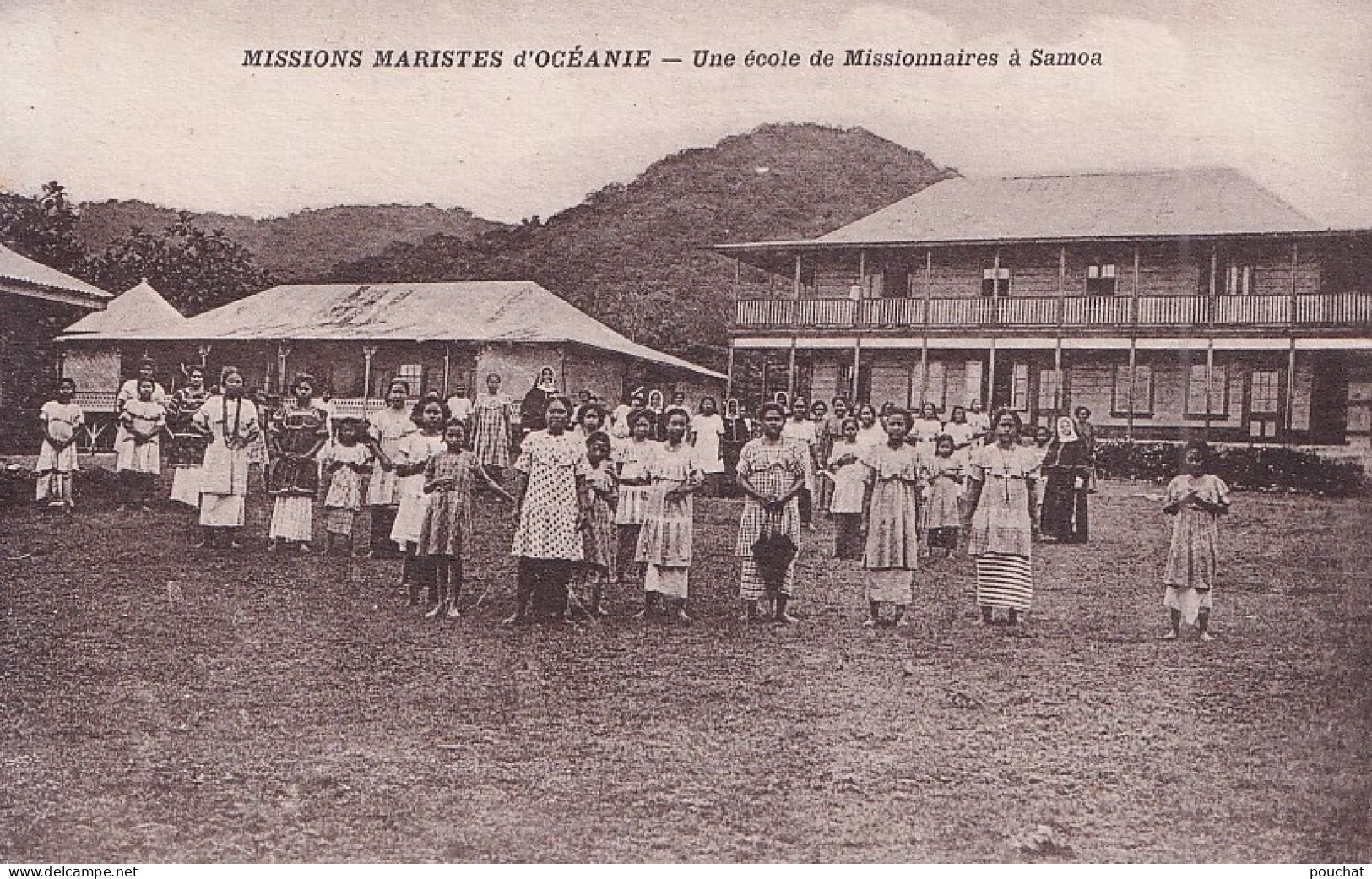 C4- MISSIONS  MARISTES D ' OCEANIE -  SAMOA - UNE ECOLE DE MISSIONNAIRES  - ( 2 SCANS ) - Samoa