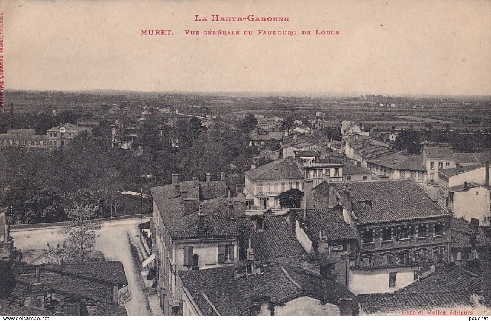 C6-31) MURET - HAUTE GARONNE - VUE  GENERALE DU FAUBOURG DE LOUGE  - ( 2 SCANS ) - Muret