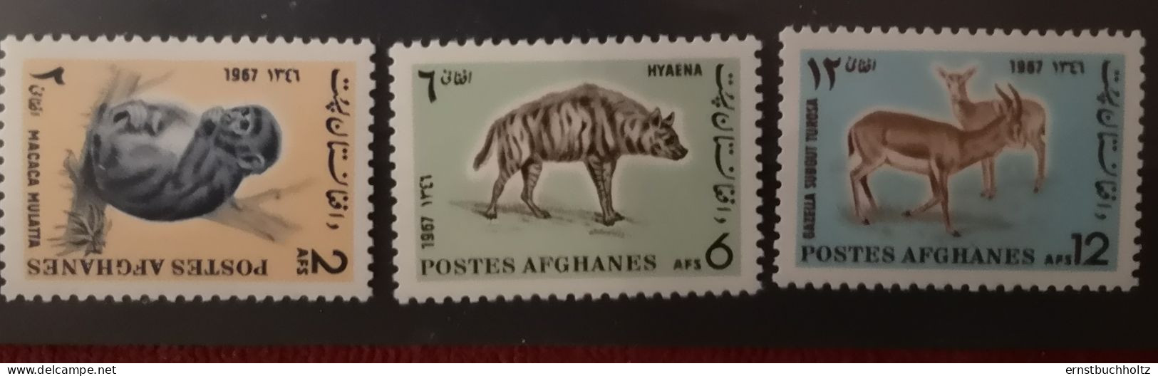 Afghanistan 1967 Wildlebende Säugetiere Mi 994/96** - Afghanistan