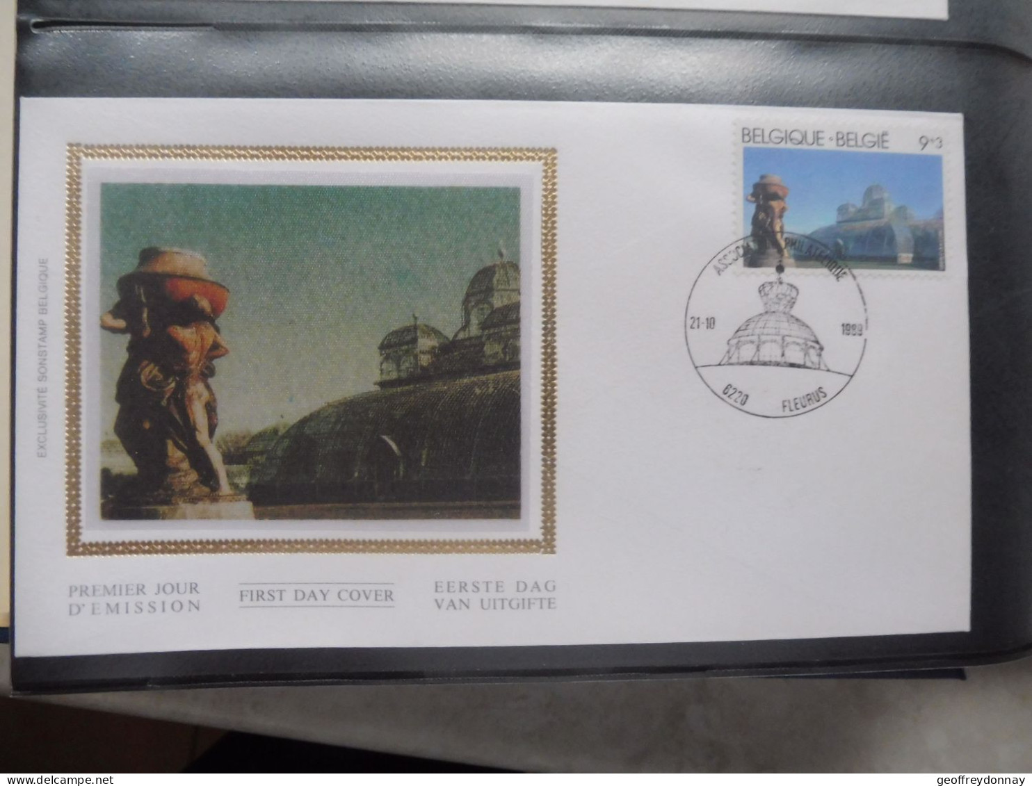 Belgique Belgie  Fdc  Soie  Fdc Z/s 2340/2343 Oblitéré Gestempelt Fleurus Laeken  1989 - 1981-1990