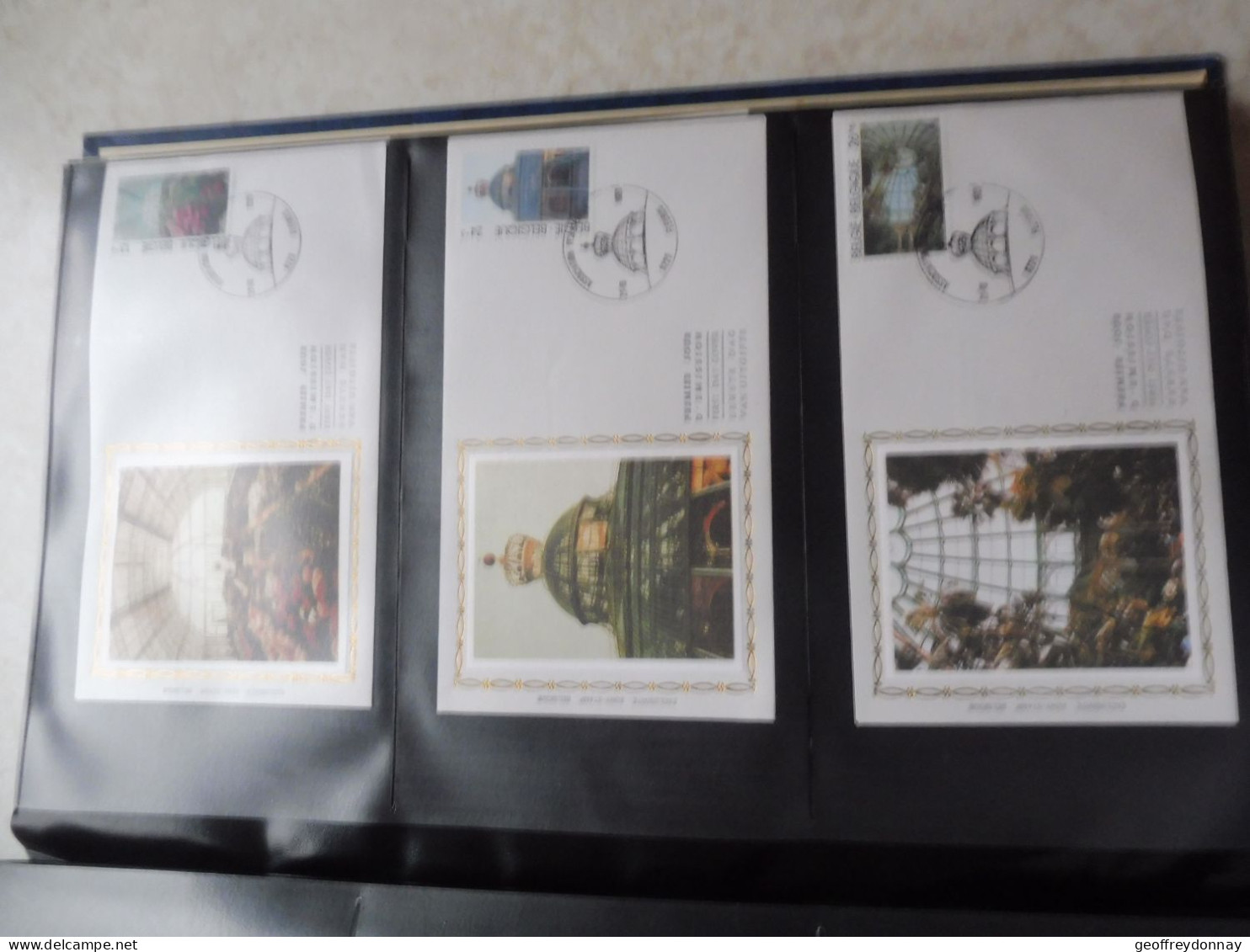 Belgique Belgie  Fdc  Soie  Fdc Z/s 2340/2343 Oblitéré Gestempelt Fleurus Laeken  1989 - 1981-1990