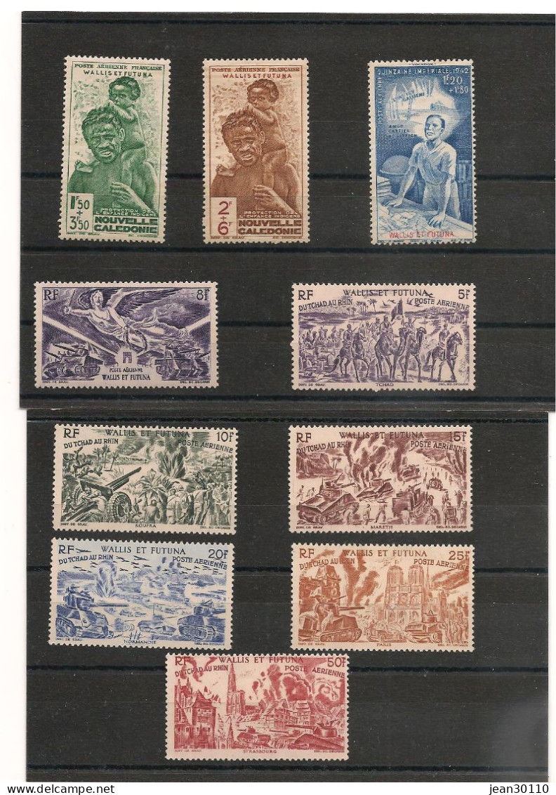 WALLIS Et FUTUNA 1942/46 P.A. N° 1/10 * Et (**) Cote : 23,00 € - Unused Stamps