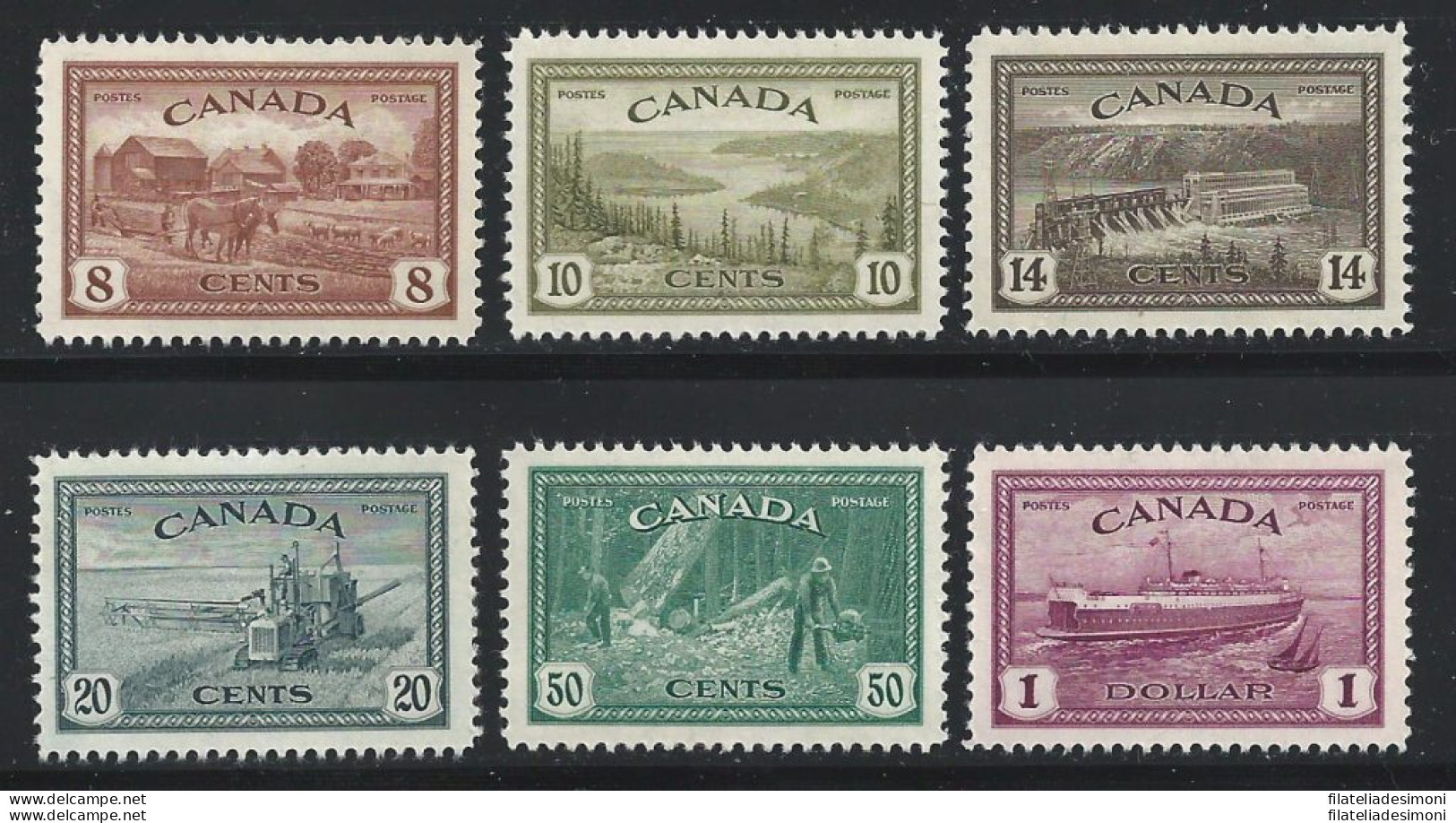 1946 CANADA - SG 401/406 Economia Di Pace 6 Valori  MNH /** - Otros & Sin Clasificación