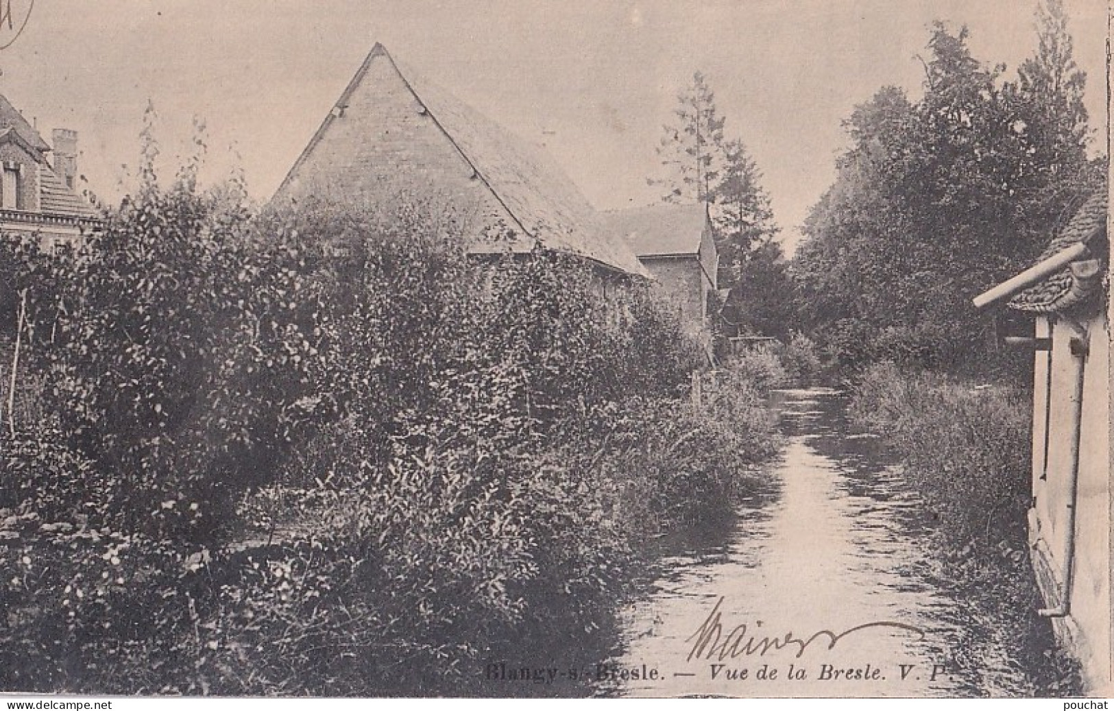 C24-76) BLANGY SUR  BRESLE - VUE  DE LA BRESLE - EN  1902  - ( 2 SCANS ) - Blangy-sur-Bresle