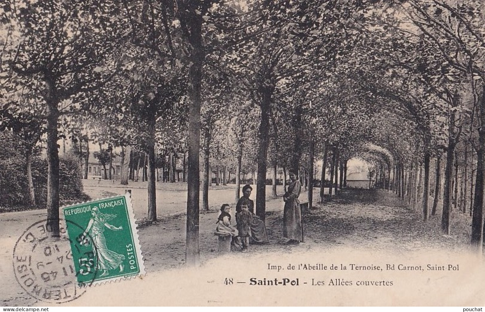 C24-62) SAINT POL - LES ALLEES COUVERTES  - ANIMEE - EN  1910 - Saint Pol Sur Ternoise