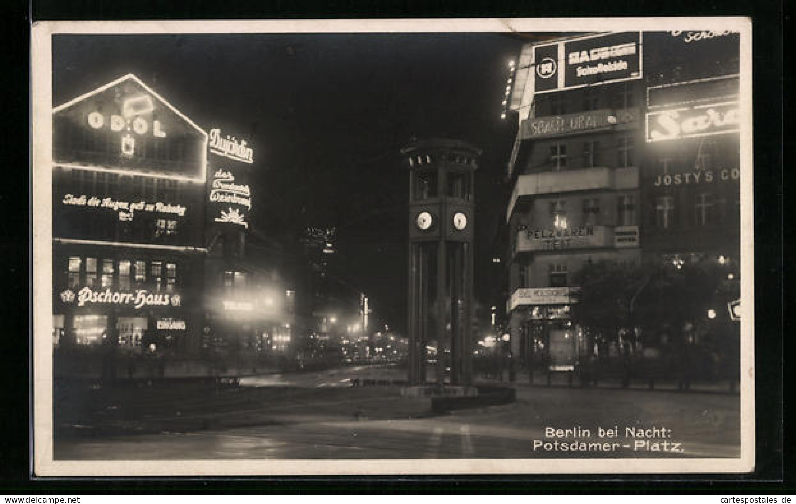 AK Berlin-Tiergarten, Bei Nacht, Potsdamer-Platz  - Tiergarten