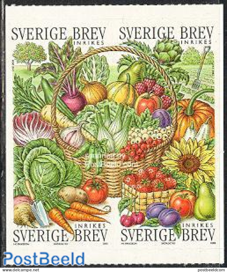Sweden 2003 Vegetables 4v S-a [+], Mint NH, Health - Food & Drink - Unused Stamps