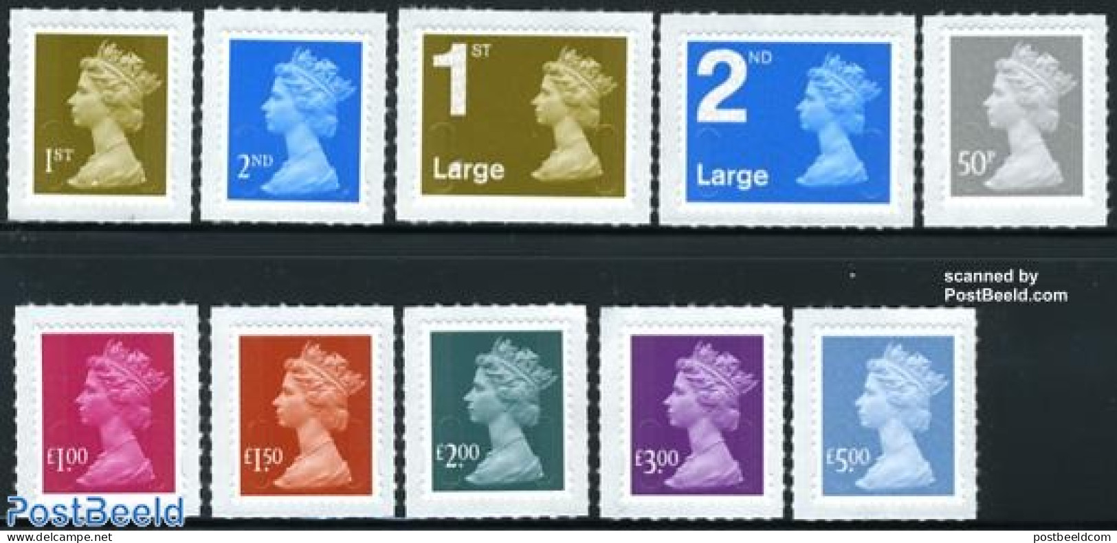 Great Britain 2009 Definitives, New Security Print 10v, Mint NH - Unused Stamps