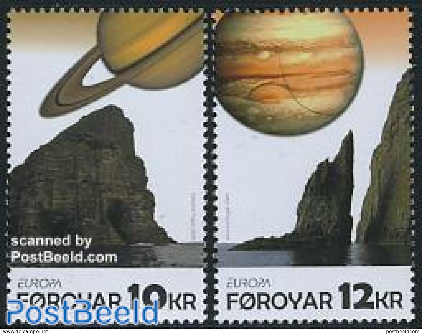 Faroe Islands 2009 Europa, Astronomy 2v, Mint NH, History - Science - Europa (cept) - Astronomy - Astrology