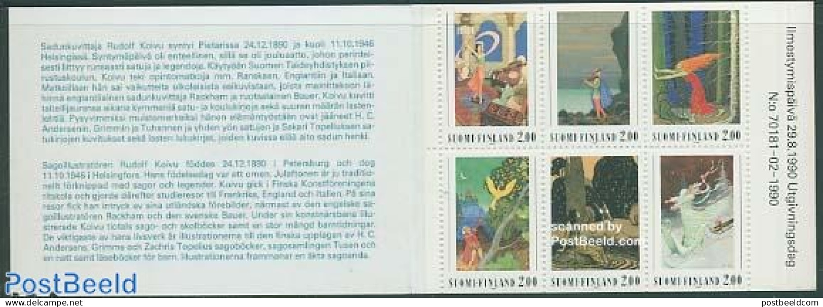Finland 1990 Rudolf Koivu 6v In Booklet, Mint NH, Stamp Booklets - Art - Children's Books Illustrations - Fairytales - Nuovi