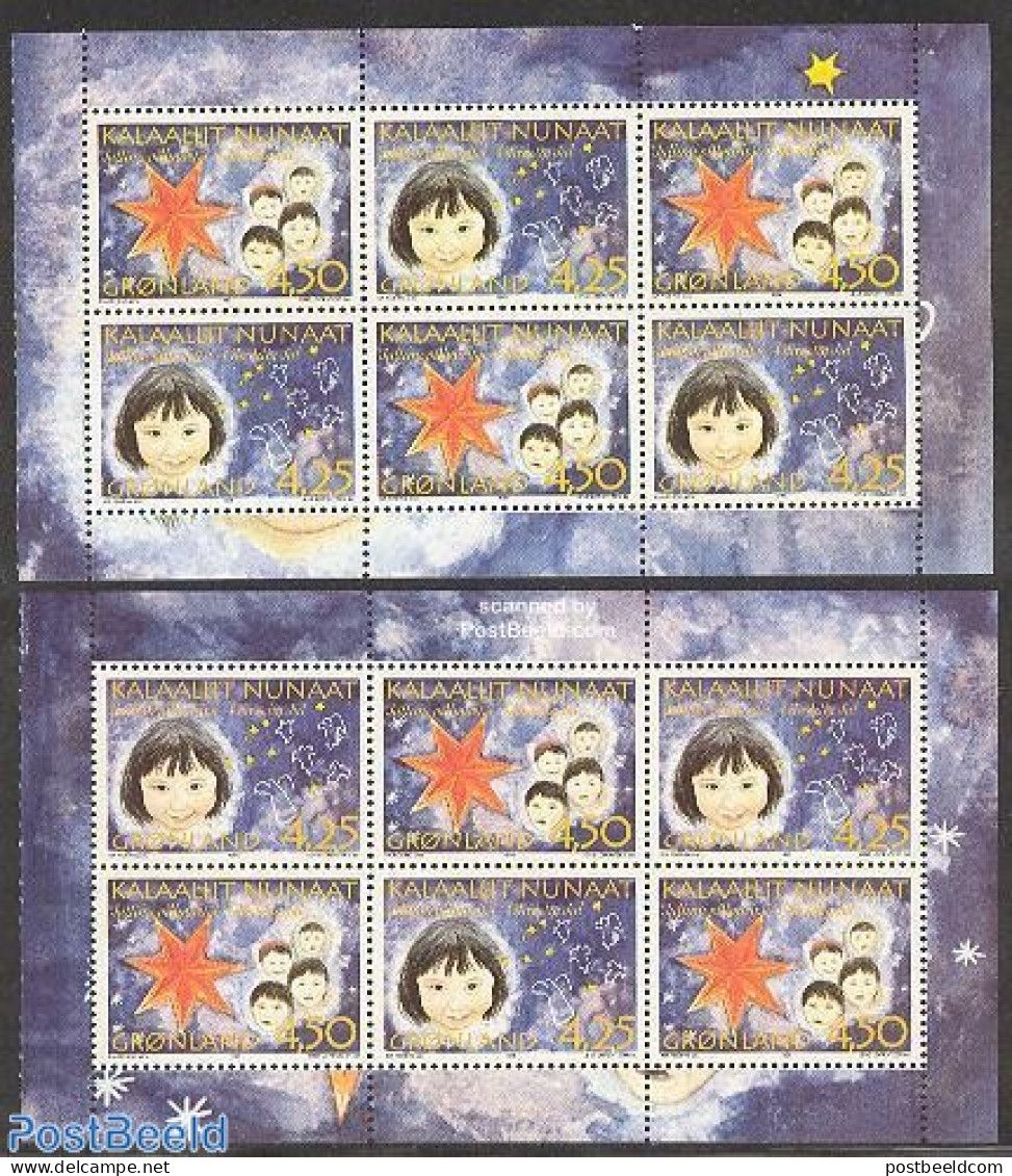 Greenland 1996 Christmas 2 S/s (from Booklet), Mint NH, Religion - Christmas - Unused Stamps