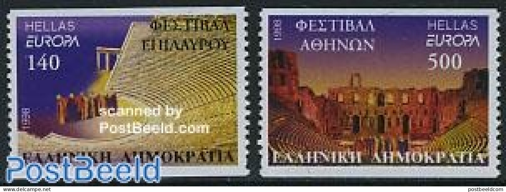 Greece 1998 Europa, Festivals 2v Coil, Mint NH, History - Europa (cept) - Nuovi