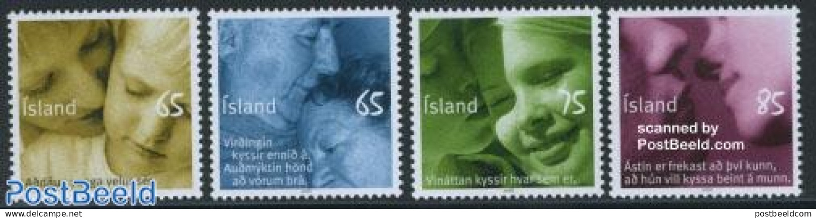 Iceland 2008 Greetings, Kisses 4v, Mint NH, Various - Greetings & Wishing Stamps - Unused Stamps