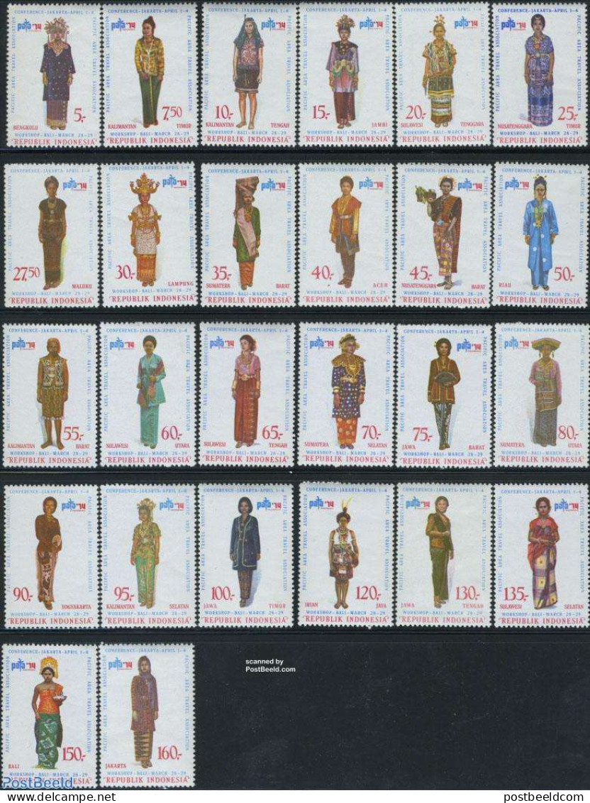 Indonesia 1974 Costumes 26v, Mint NH, Various - Costumes - Costumi