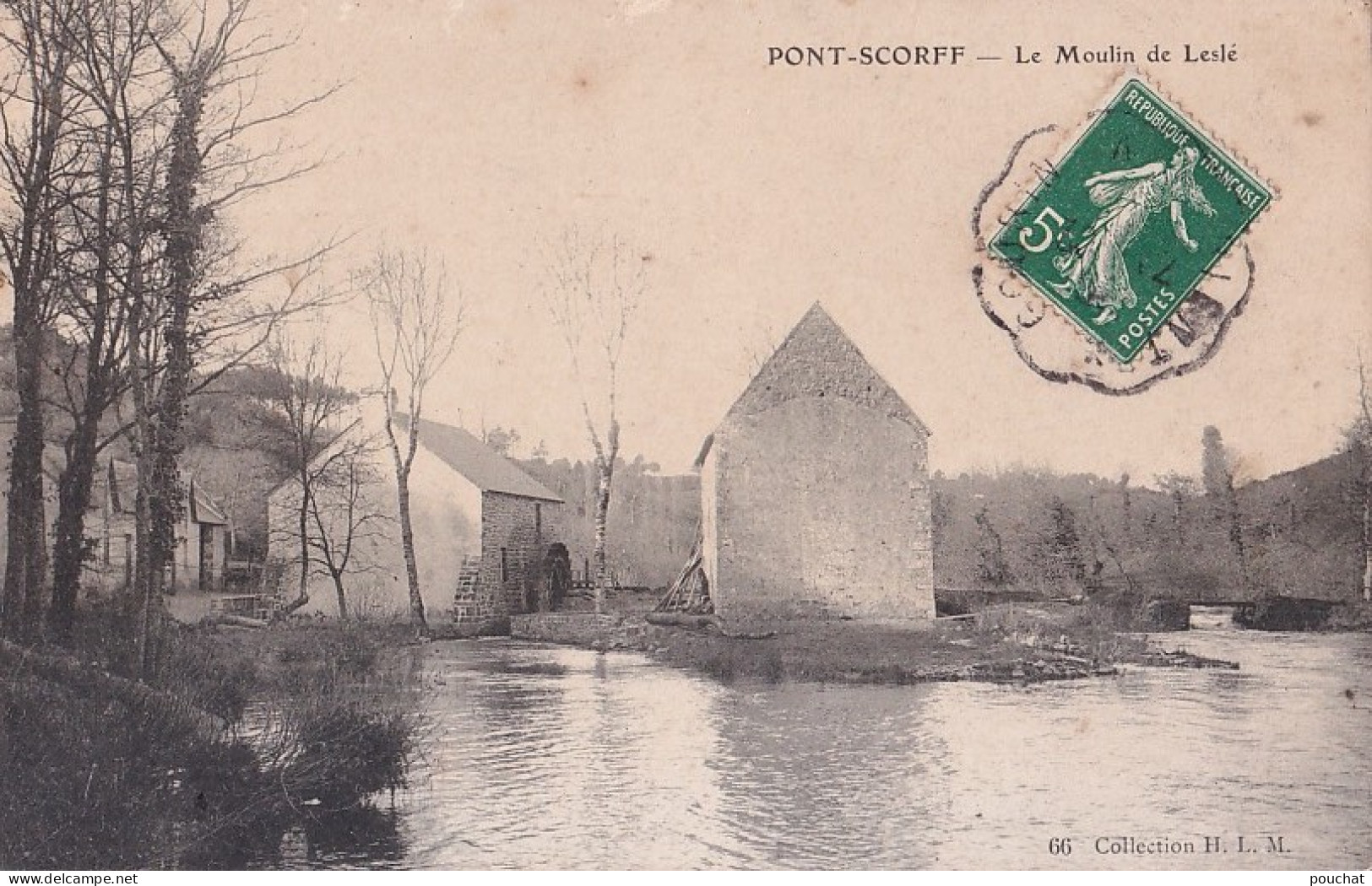 D10-56) PONT SCORFF - LE MOULIN DE LESLE - ANIMEE - HABITANTS - EN  1912  - Pont Scorff