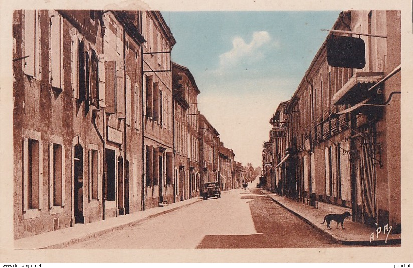 D10-32) FLEURANCE - GERS - AVENUE D ' AUCH - ROUTE NATIONALE - PARIS - BAREGES  - ( 2 SCANS ) - Fleurance