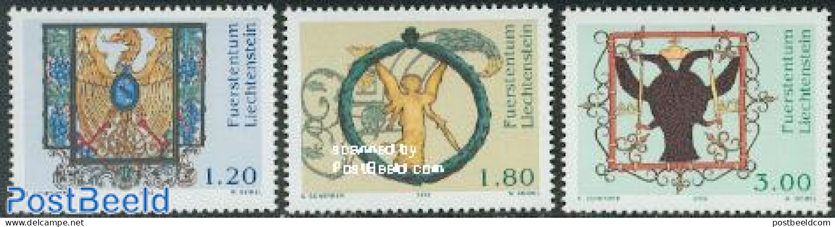 Liechtenstein 2002 Gastronomy Signs 3v, Mint NH, Health - Religion - Food & Drink - Angels - Unused Stamps