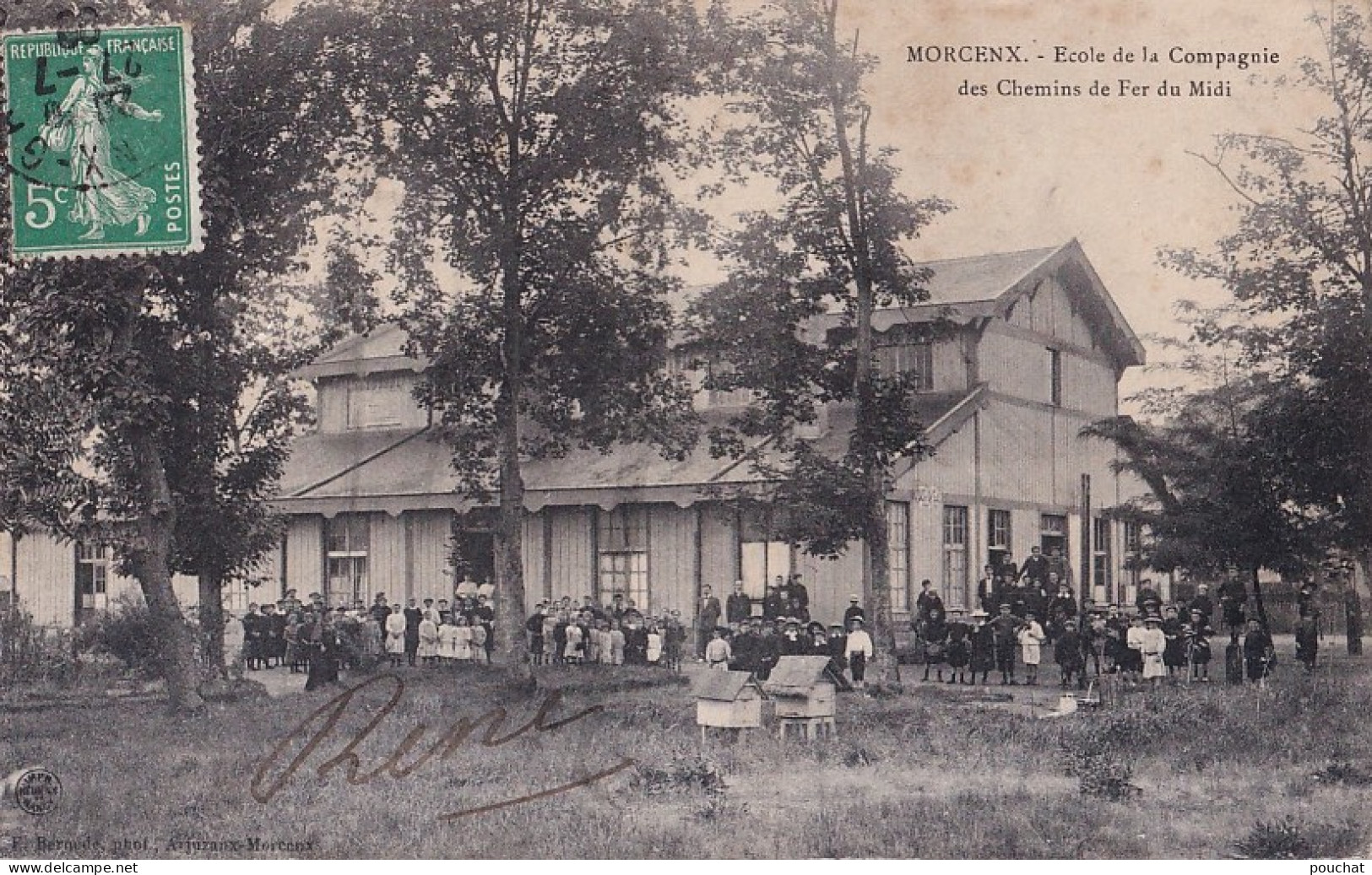 D10-40) MORCENX - ECOLE DE LA COMPAGNIE  DES  CHEMINS  DE  FER  DU MIDI - ANIMATION - EN 1909 - Morcenx