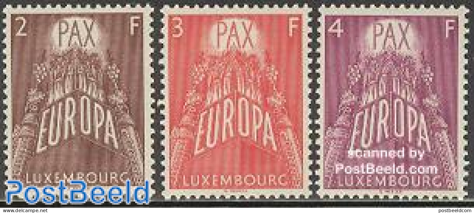 Luxemburg 1957 Europa 3v, Unused (hinged), History - Europa (cept) - Ungebraucht