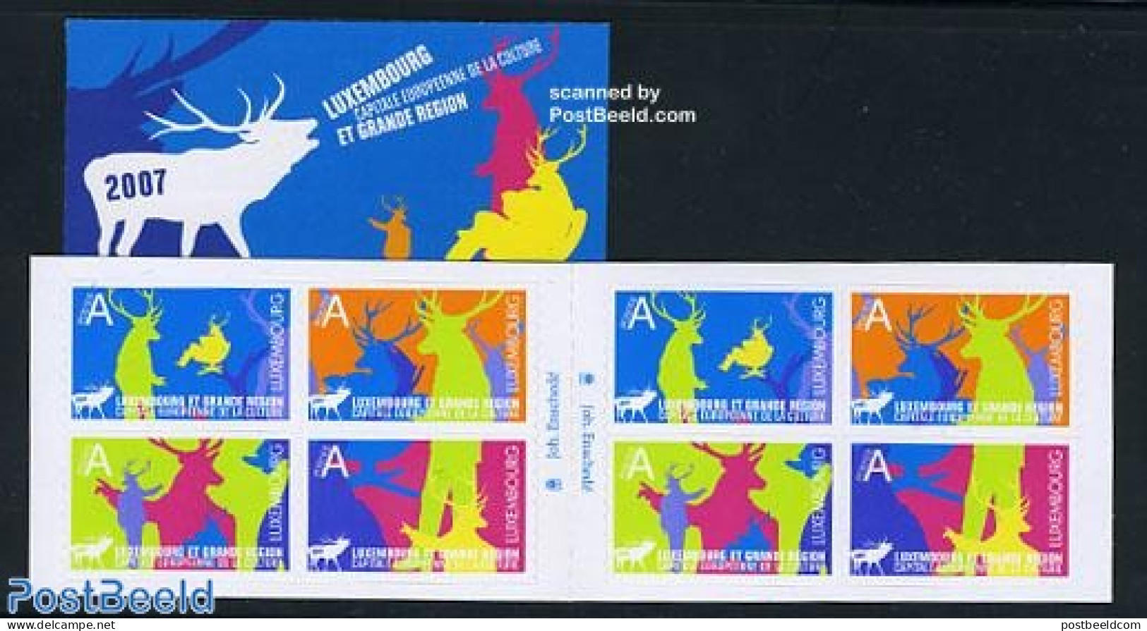 Luxemburg 2007 Luxemburg Cultural Capital Booklet S-a, Mint NH, History - Nature - Europa Hang-on Issues - Animals (ot.. - Unused Stamps