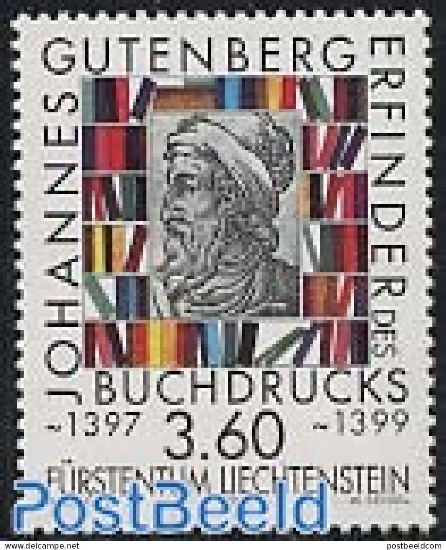 Liechtenstein 1999 Gutenberg 1v, Mint NH, Art - Books - Printing - Neufs