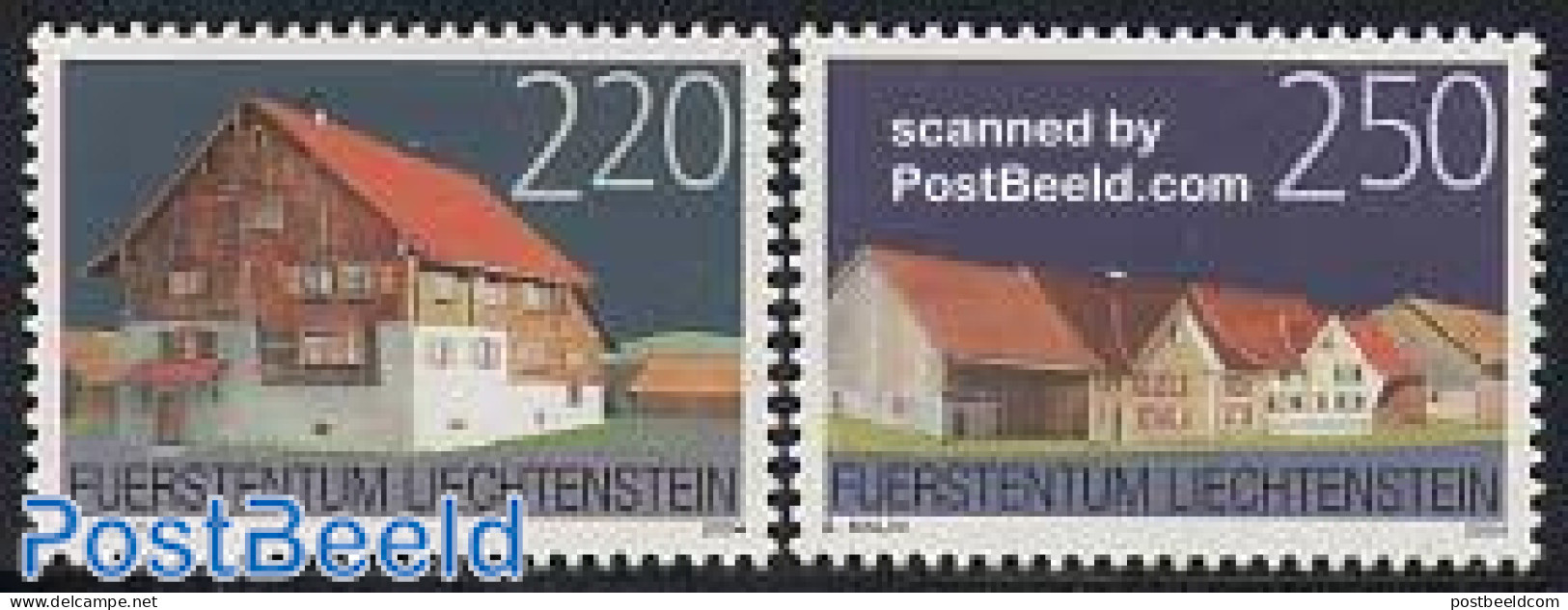 Liechtenstein 2004 Houses 2v, Mint NH, Art - Architecture - Unused Stamps