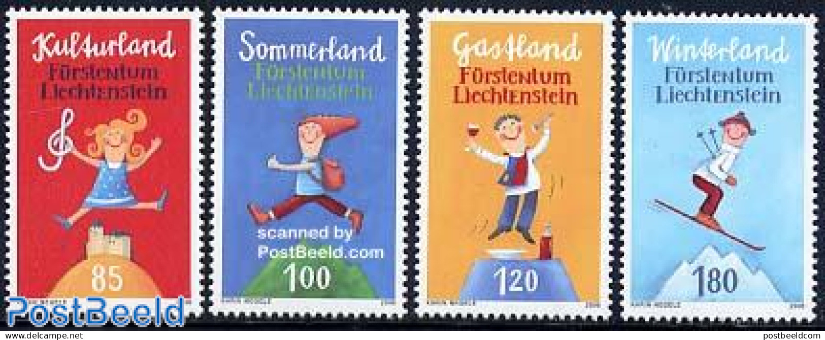 Liechtenstein 2006 Vacation In Liechtenstein 4v, Mint NH, Sport - Various - Skiing - Tourism - Unused Stamps