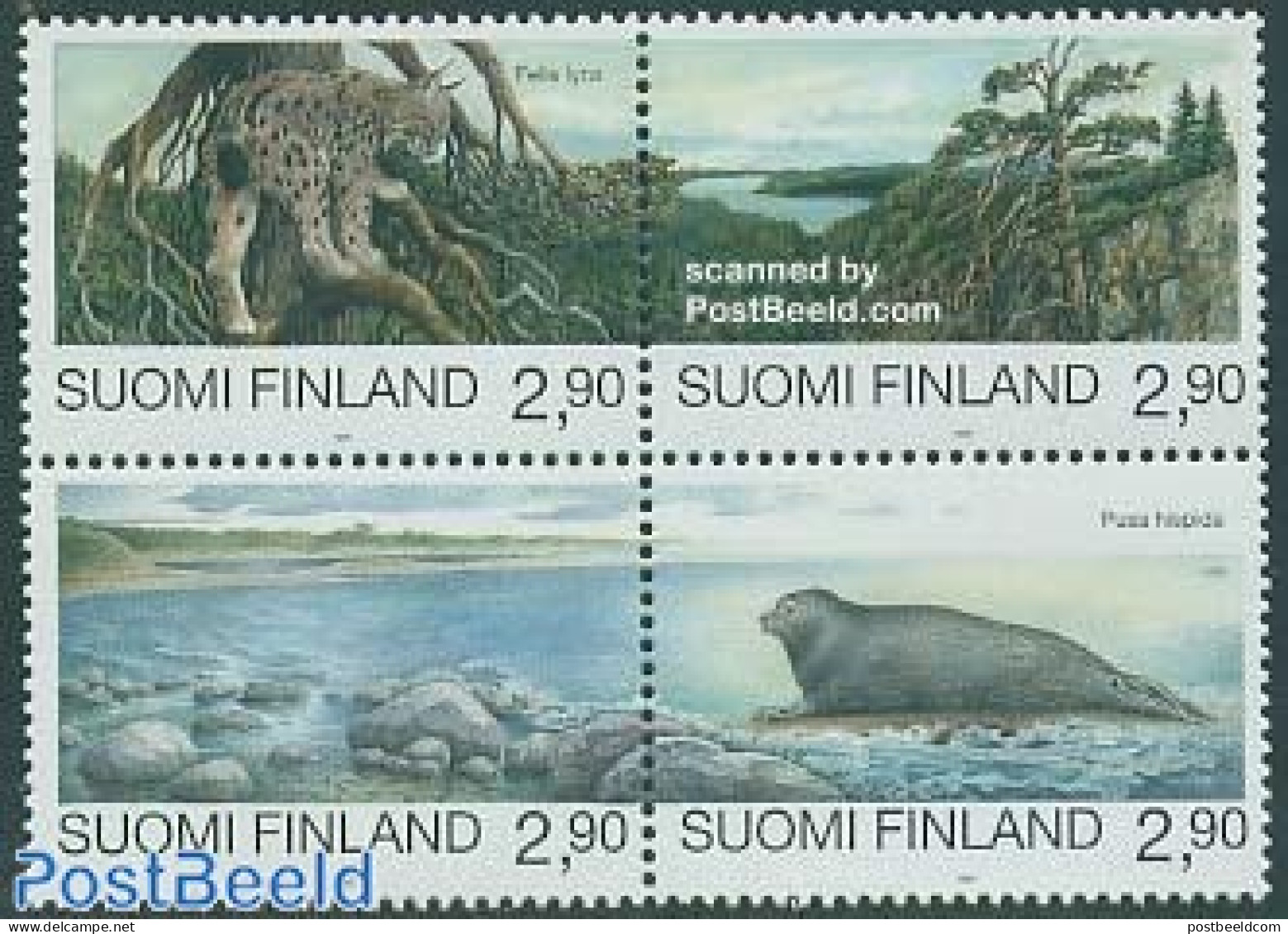 Finland 1995 Nature Conservation 4v [+] Joint Issue With Russia, Mint NH, Nature - Various - Cat Family - Sea Mammals .. - Nuovi
