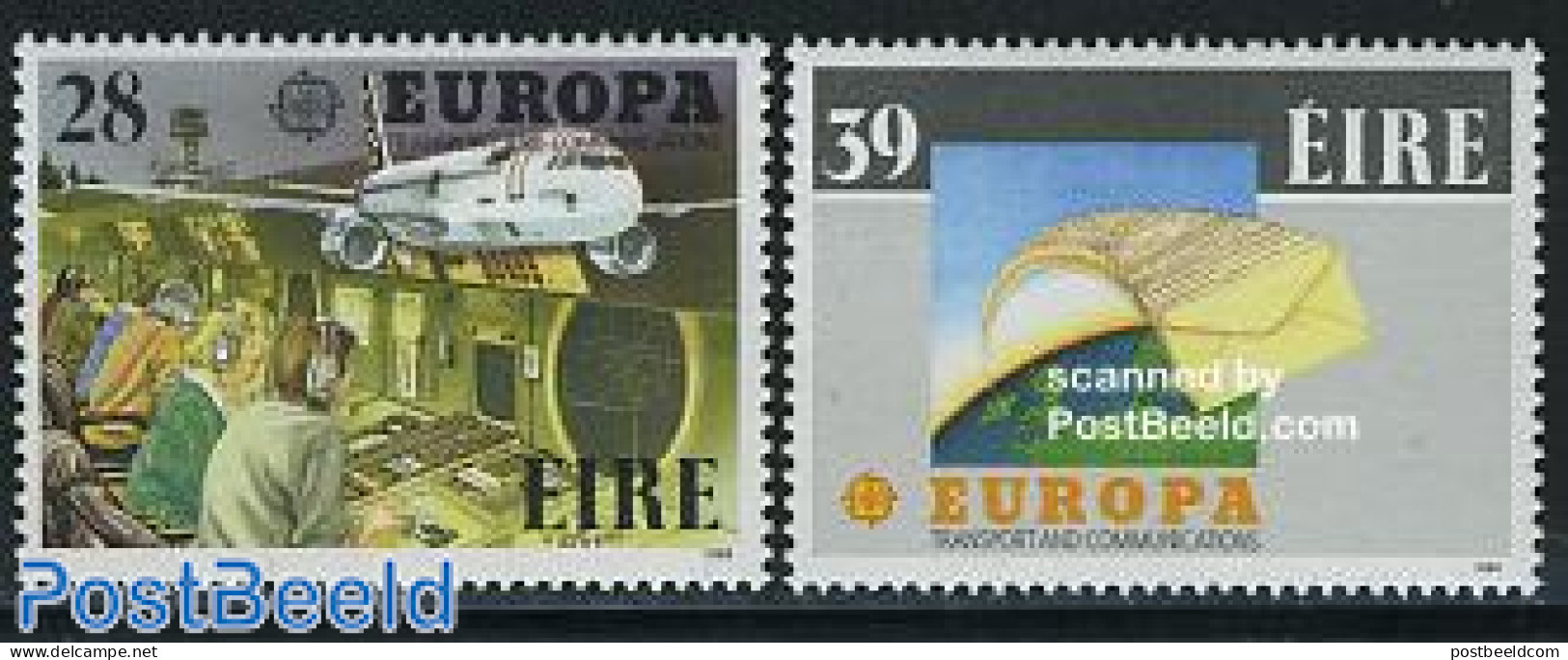 Ireland 1988 Europa 2v (Airbus A320), Mint NH, History - Science - Transport - Europa (cept) - Telecommunication - Air.. - Ungebraucht