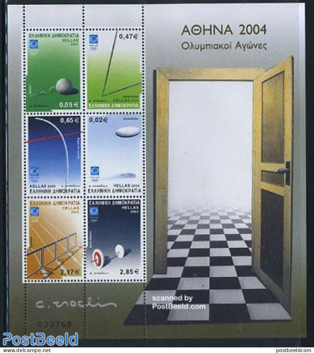 Greece 2003 Olympic Games 6v M/s, Mint NH, Sport - Olympic Games - Sport (other And Mixed) - Unused Stamps