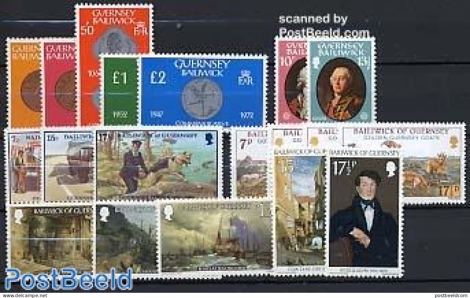 Guernsey 1980 Yearset 1980 (19v), Mint NH, Various - Yearsets (by Country) - Zonder Classificatie