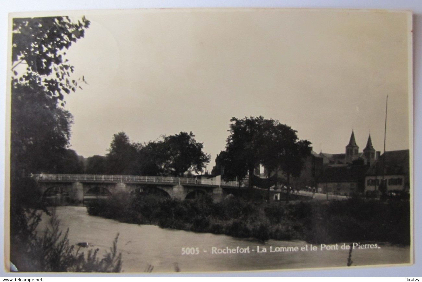 BELGIQUE - NAMUR - ROCHEFORT - La Lomme Et Le Pont De Pierres - 1952 - Rochefort