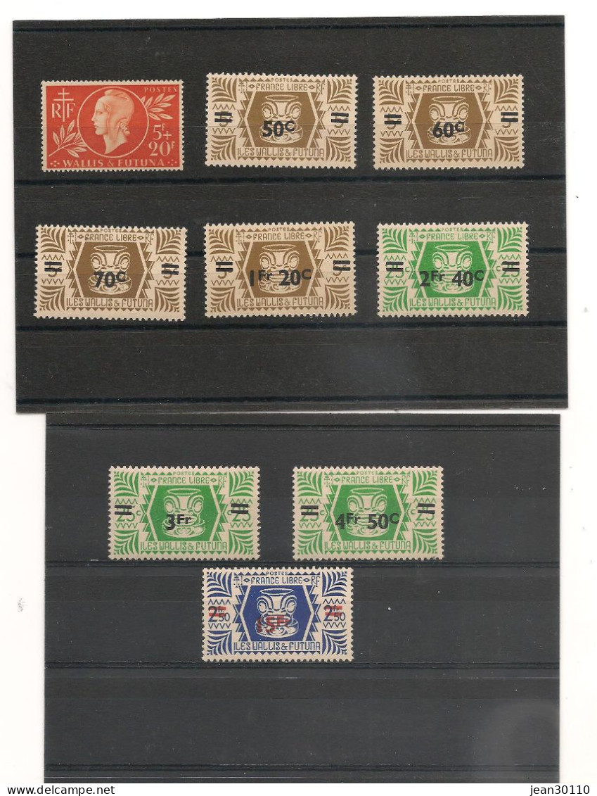 WALLIS Et FUTUNA 1944/45 N° 147/155* - Unused Stamps