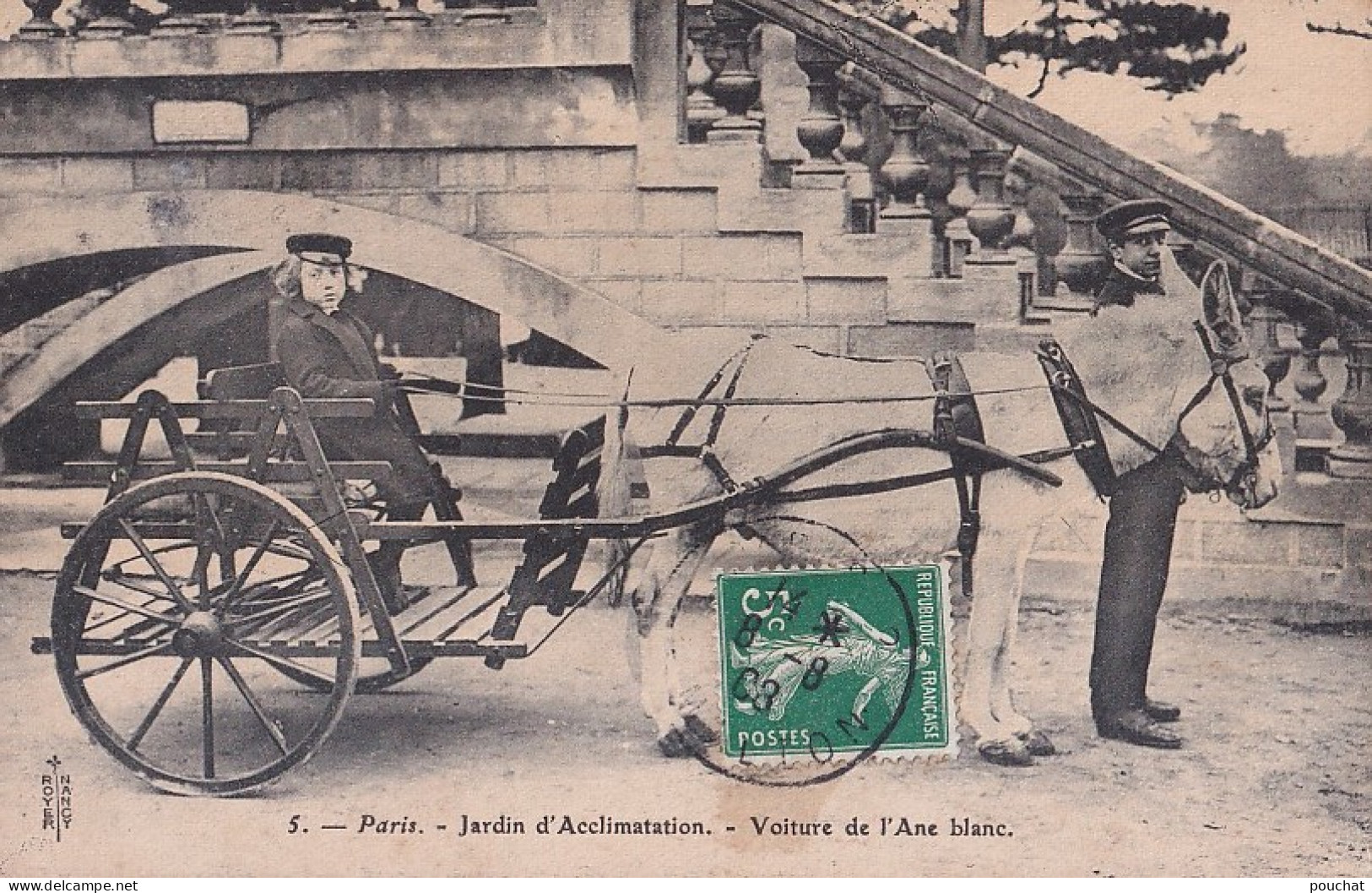 D12-75) PARIS ( XVI° ) JARDIN D' ACCLIMATATION - VOITURE DE L ' ANE BLANC - EN 1908 - Arrondissement: 16