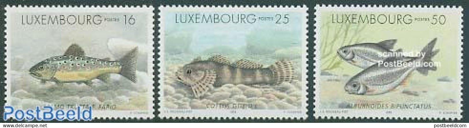 Luxemburg 1998 Fish 3v, Mint NH, Nature - Fish - Neufs