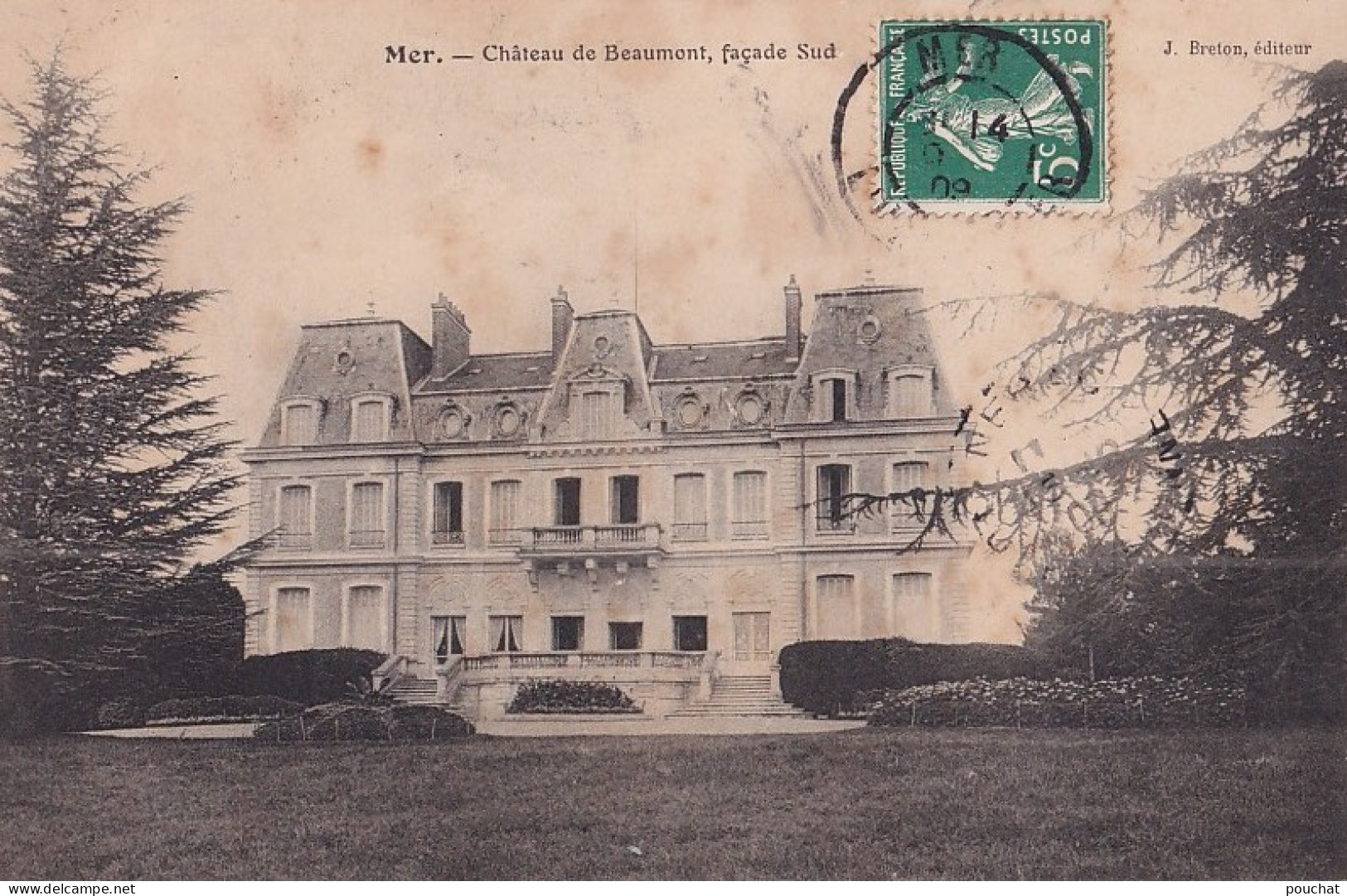 D13-41) MER - CHATEAU DE BEAUMONT - FACADE SUD  - EN  1909 - Mer