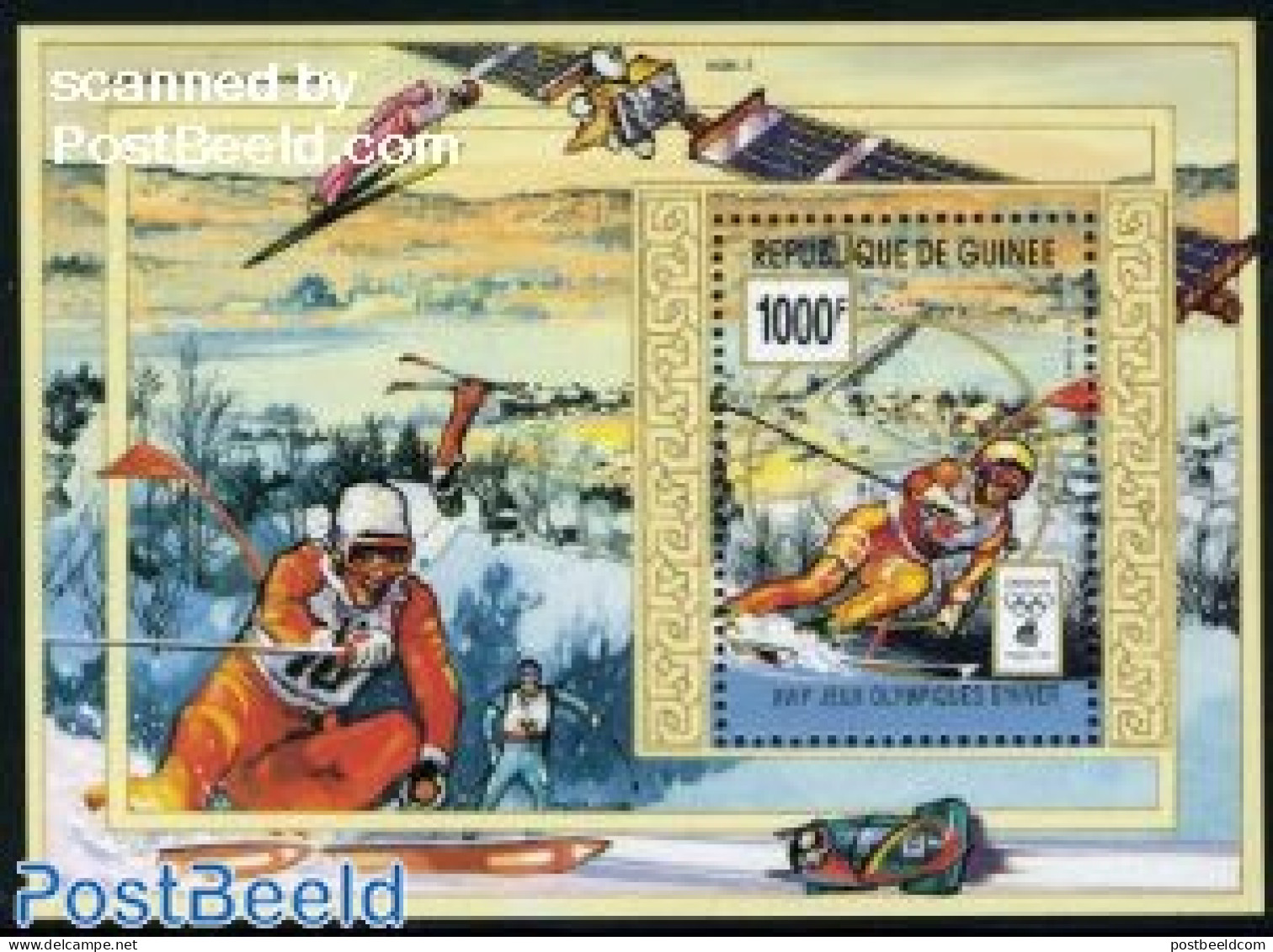 Guinea, Republic 1993 Olympic Winter Games S/s, Mint NH, Sport - Olympic Winter Games - Skiing - Ski