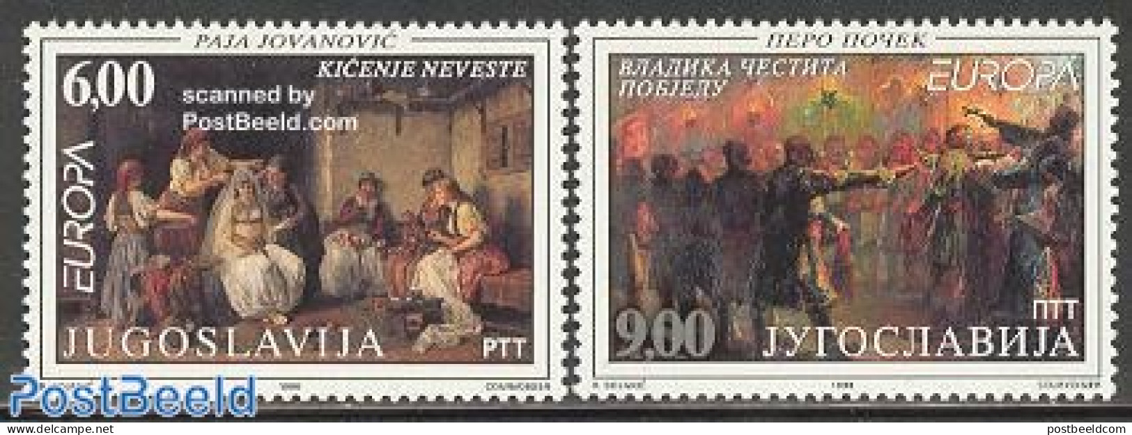 Yugoslavia 1998 Europa, Festivals 2v, Mint NH, History - Various - Europa (cept) - Folklore - Neufs