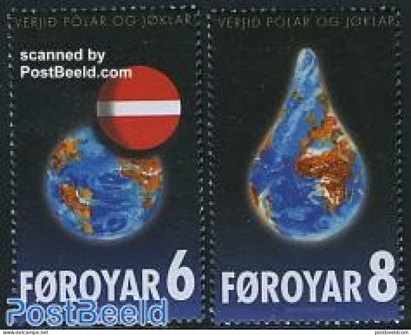 Faroe Islands 2009 Global Warming 2v, Mint NH, Nature - Various - Environment - Globes - Protección Del Medio Ambiente Y Del Clima