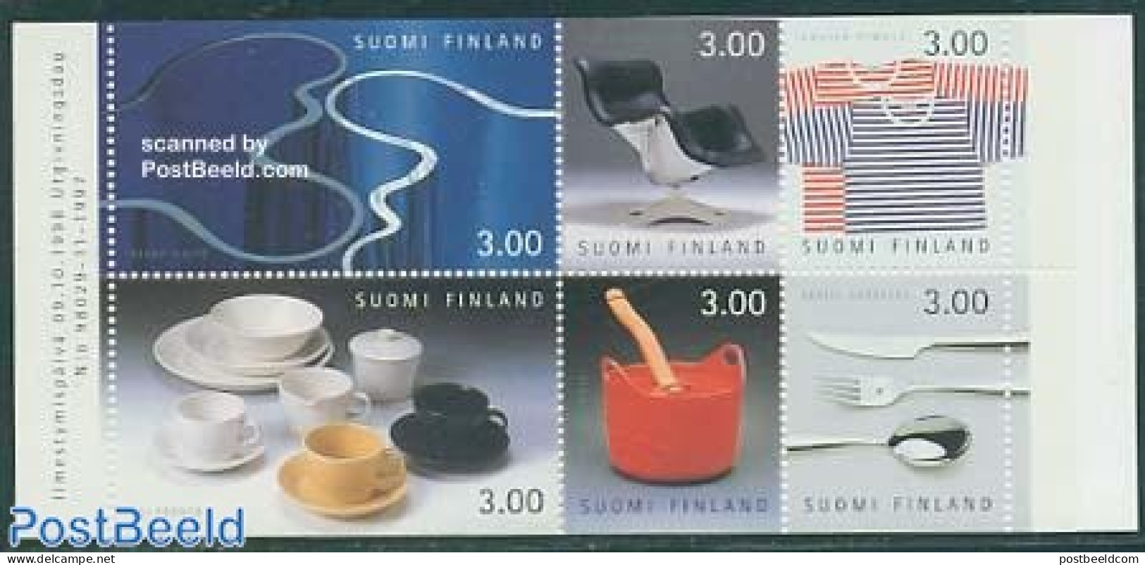 Finland 1998 Design 6v In Booklet, Mint NH, Stamp Booklets - Art - Art & Antique Objects - Industrial Design - Nuevos