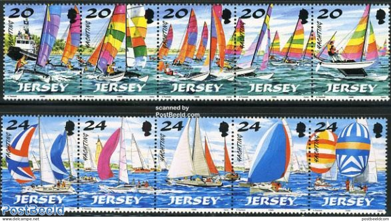 Jersey 1998 Yachting 2x5v [::::], Mint NH, Sport - Transport - Sailing - Ships And Boats - Vela