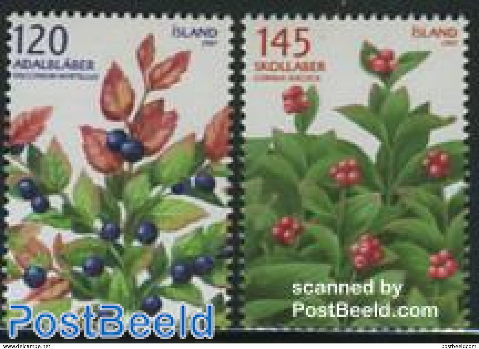 Iceland 2007 Wild Berries 2v, Mint NH, Nature - Fruit - Nuevos