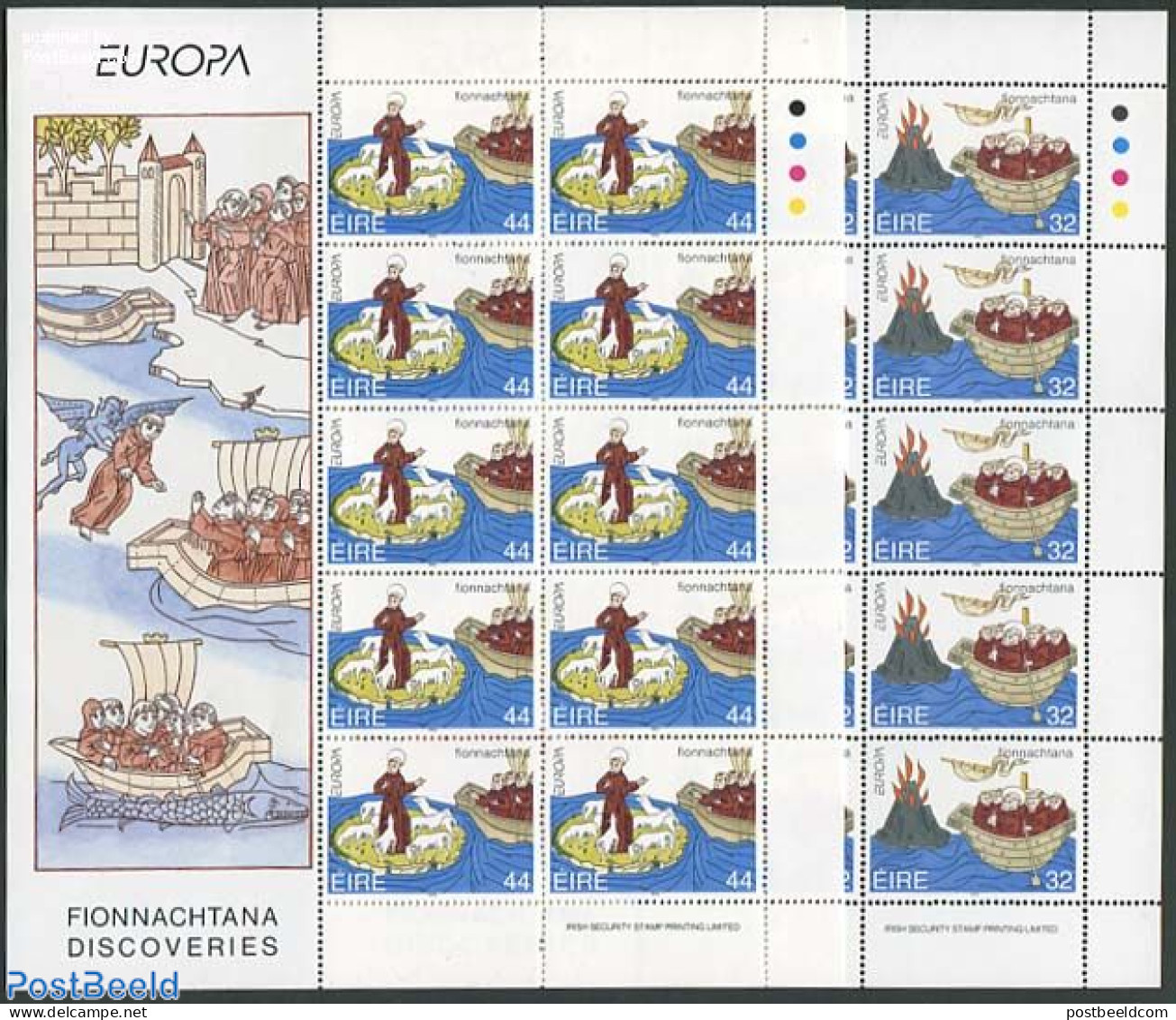 Ireland 1994 Europa, 2 M/ss, Mint NH, History - Religion - Various - Europa (cept) - Explorers - Religion - Joint Issues - Unused Stamps