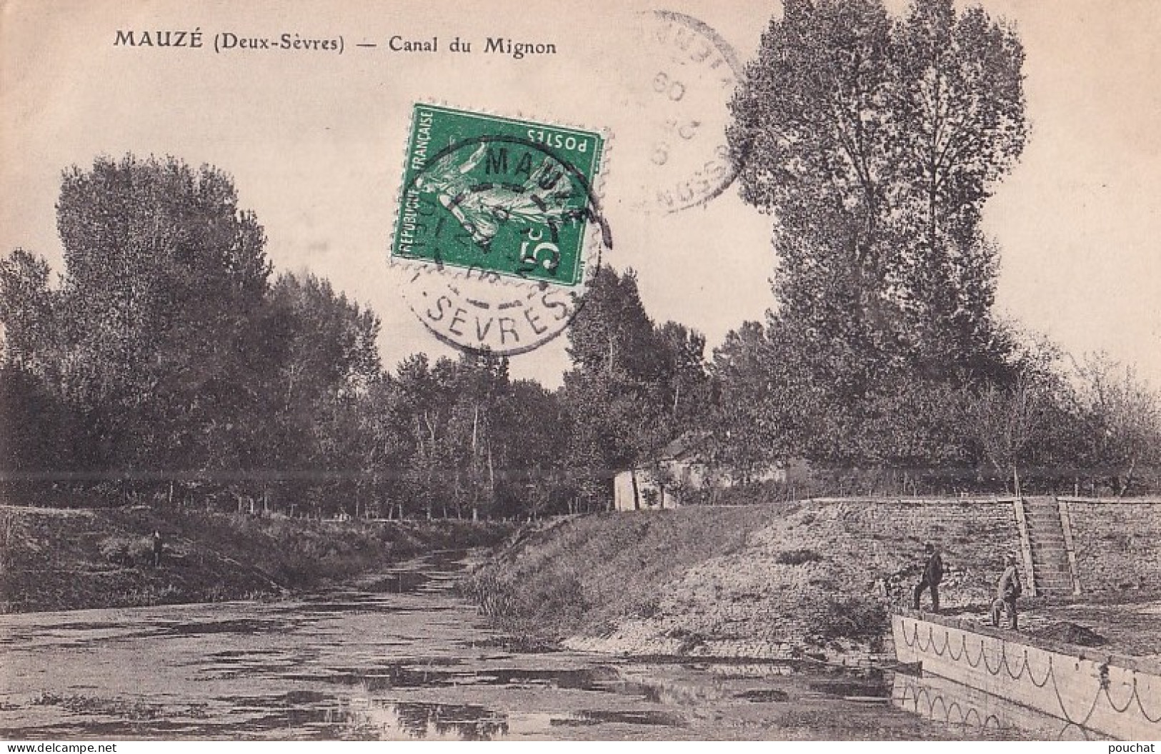 D16-79) MAUZE - DEUX SEVRES -  CANAL DU MIGNON - EN  1909 - Mauze Sur Le Mignon