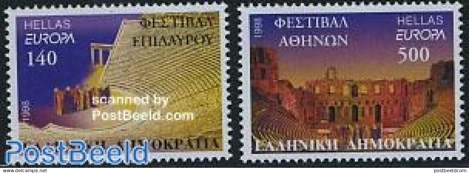 Greece 1998 Europa, Festivals 2v, Mint NH, History - Europa (cept) - Neufs