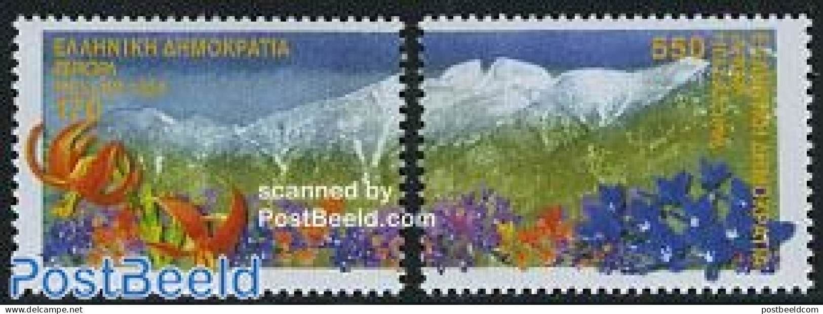 Greece 1999 Europa, National Parks 2v, Mint NH, History - Nature - Sport - Europa (cept) - Flowers & Plants - Mountain.. - Neufs